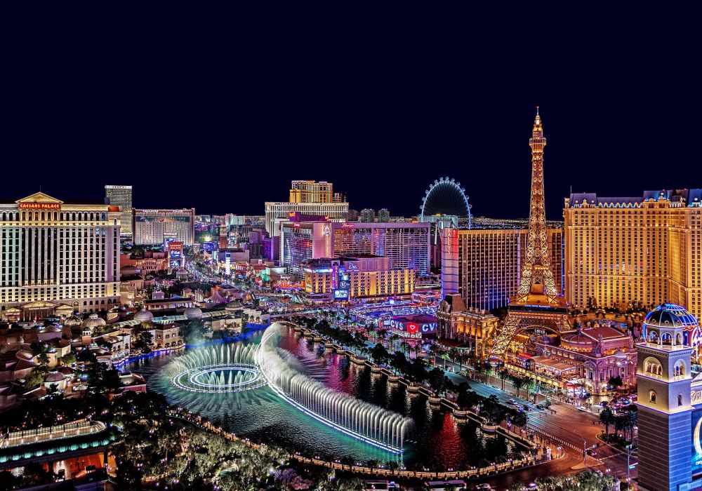 Las Vegas strip at night